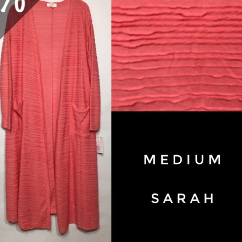 Lularoe Sarah coral ribbed medium NWT